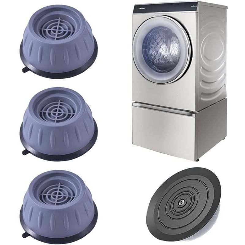 Patin Machine à Laver, 4 Pièces Pied Machine a Laver avec Patin en Caoutchouc, Pied Anti Vibration Machine a Laver pour Machines à Laver et