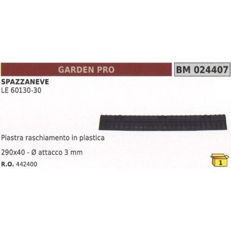Patin plastique 290x40mm attachement Ø 3mm chasse-neige GARDEN PRO