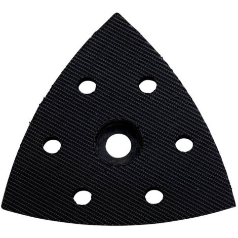 Patin pour ponceuse à patin triangulaire Metabo perforé, à bande auto-agrippante