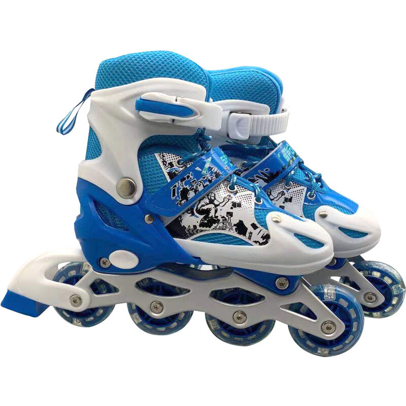 

Patines de ruedas ajustables Inline States con ruedas iluminadas Patines de ruedas iluminadores para ninos, adultos, interiores y exteriores,Azul y