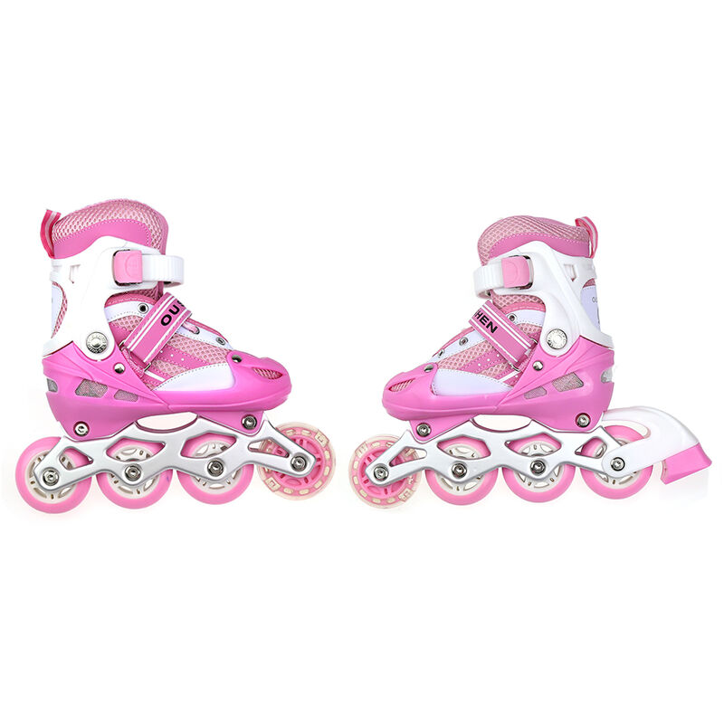 

Patines en línea con luces para niños - Talla ajustable | M(35-38)- Rosa