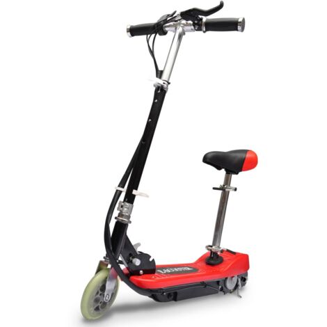 Patinete eléctrico con asiento rojo 120 W