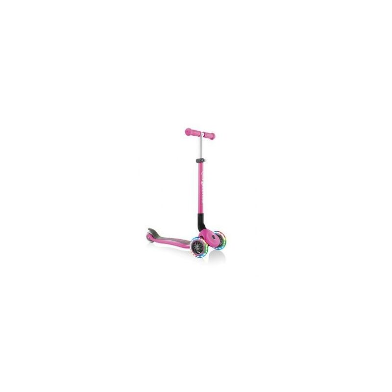

Patinete plegable Primo rosa con luces en las ruedas - Globber