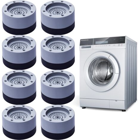 Patins anti vibration 8 pièces, patin anti vibration lave linge \u2013 amortisseurs anti­vibration pour machine à laver, pieds antidérapants pour éviter le bruit et le glissement