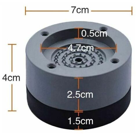Patins Anti-Vibration Universels 4 Pièces pour Lave-Linge et Réfrigérateur – Stabilisateurs en Caoutchouc Silencieux