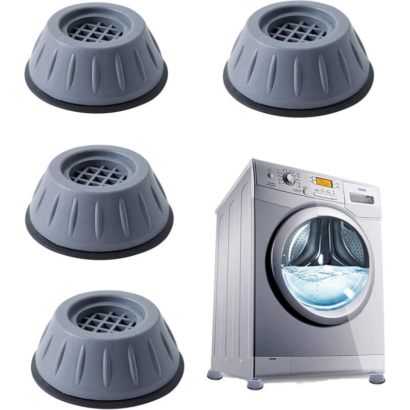 Patins anti-vibrations caoutchouc antidérapant,4 Pièces Tampons À Pied Machine À Laver Anti Vibration Tampon, pieds de machine à laver,universel pour