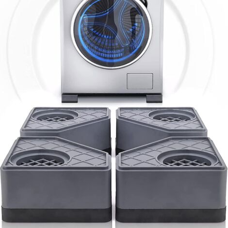 Patins anti-vibrations pour lave-linge, lot de 4, 4 pièces, 4,5 cm. Amortisseurs de vibrations et de bruit pour lave-linge et sèche-linge.
