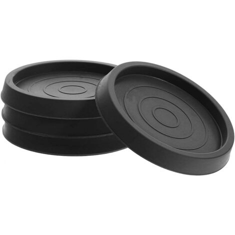 Patins Antidérapants Ronds Noirs 3.5 Pouces, Lot de 4 Supports pour Pieds de Meubles et Protection du Sol