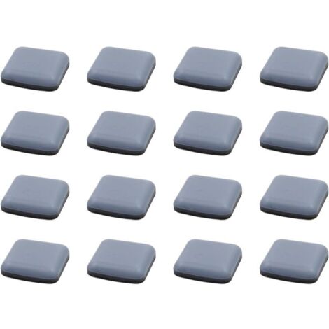 Patins de Meubles, 16 PiècesTéflon Carré Auto-adhésives Coulisses de Meubles Adaptés Aux Sols et Tapis Lisses (Carré, 20X20mm)