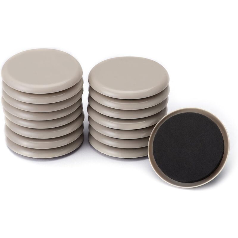 Linghhang - Patins de meubles, lot de 16 patins pour pieds de meubles, patins mobiles de tapis de meubles de 8,9 cm, protections de sol robustes pour