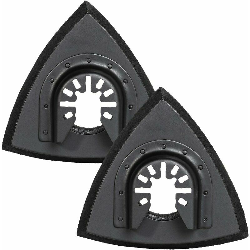 Yozhiqu - Patins de ponçage triangulaires 80mm - Plateau de ponçage pour outil multifonction oscillant pour ponçage du bois, 2 pièces