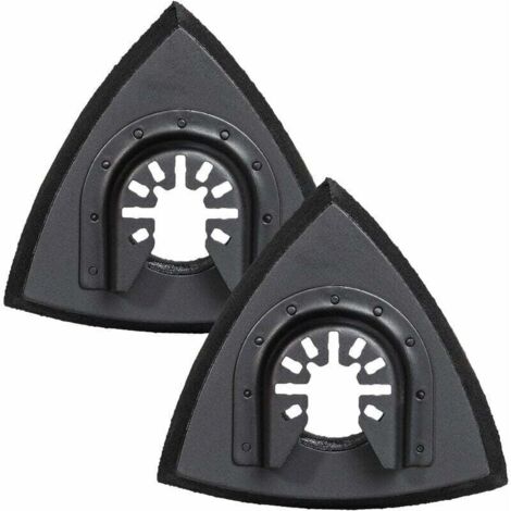 Patins de ponçage triangulaires 80mm - Plateau de ponçage pour outil multifonction oscillant pour ponçage du bois. 2 pièces