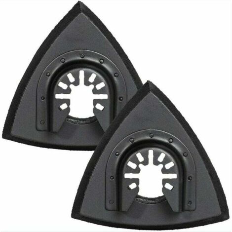 Patins de ponçage triangulaires 90 mm pour outil multifonction oscillant – Lot de 2, compatibles bois et matériaux tendres