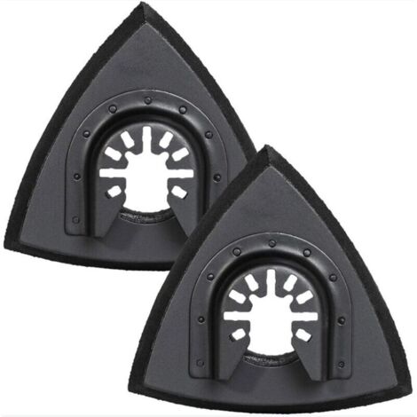 Patins de ponçage triangulaires 90mm - Plateau de ponçage pour outil multifonction oscillant pour ponçage du bois, 2 pièces