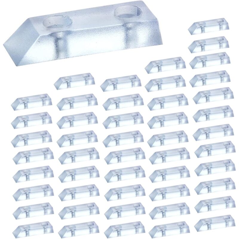 Patins de protection en plastique pour pieds de table, antidérapants, à visser, 48 pièces par paquet, transparents, adaptés aux tapis et aux sols