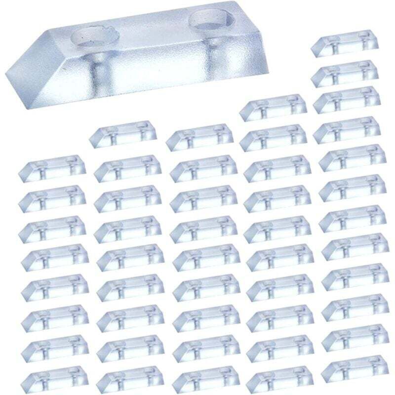 Patins de protection en plastique pour pieds de table, antidérapants, à visser, 48 pièces par paquet, transparents, adaptés aux tapis et aux sols