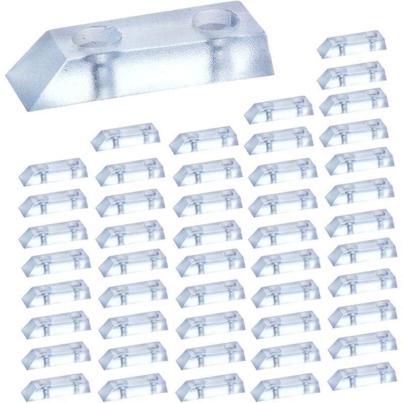 Patins de protection en plastique pour pieds de table, antidérapants, à visser, 48 pièces par paquet, transparents, adaptés aux tapis et aux sols