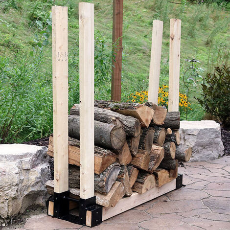 Juskys Abri à bois Enno pour bois de chauffage à l'extérieur - étagère en  acier pour bois de chauffage - abri en métal anthracite pour bois de  chauffage - étagère pour bois