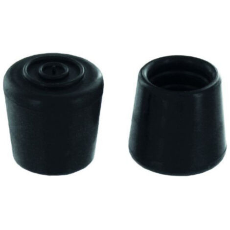 Patins enveloppants caoutchouc Ø30mm noir - INVENTIV
