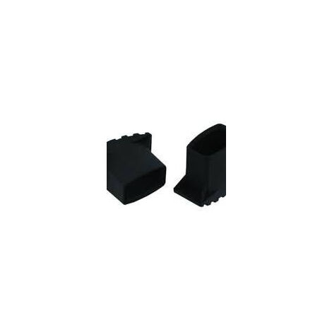 Patins Enveloppants Escabeau Caoutchouc 50x24mm Noir - INVENTIV