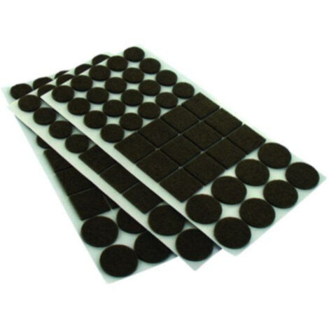 Patins feutre adhésifs marron - Assortiment INVENTIV