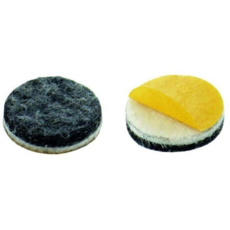 Patins Feutre Adhésifs Renforcés Ø17mm Gris - INVENTIV