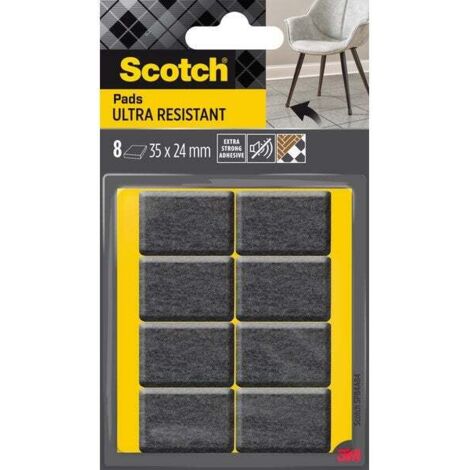 Patins Feutre Gris Scotch Protection De Sol Adhésive - Scotch