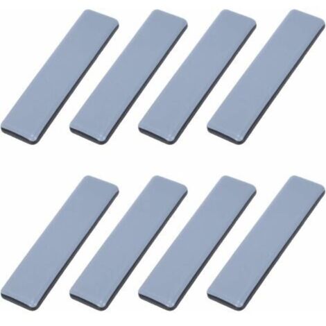 Patins Meubles Lourds Patins Téflon Auto-adhésif Rectangle Anti-vibration Patins Glisseurs pour Meubles Bleu/Black Dérapage Super planeurs (8 Pièces 25mm100mm)