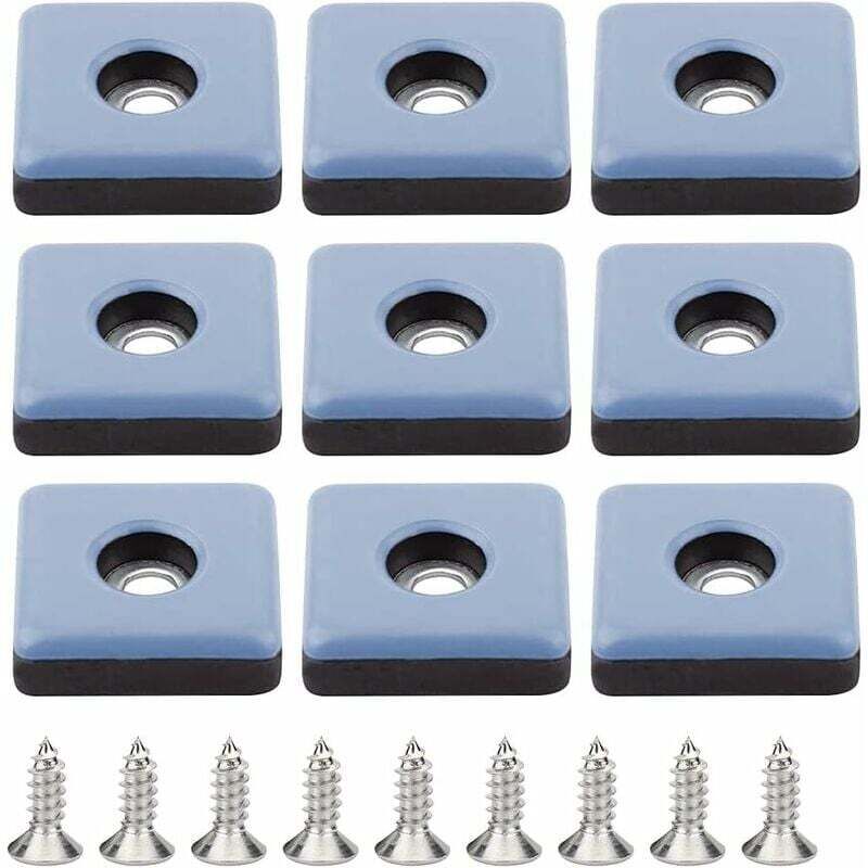 Patins Meubles Téflon,25mm Pied de Chaise avec Vis Patins en Téflon PTFE Tampon Chaise Patin Glisseur Pied de Chaise à Visser Carrés,24 Pieces