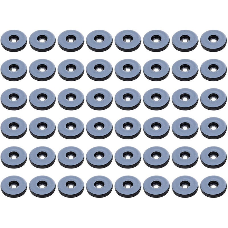 Patins Meubles,Lot de 48 patins de meubles ronds en téflon,Anti-vibration Patins Glisseurs pour Meubles,(Ronde) groofoo- 19 mm