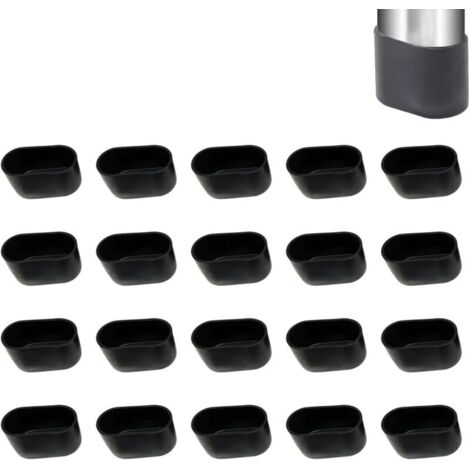 Patins Ovale de Pieds de Chaise, Protection pour Pieds de Chaise, Dimensions 30x15mm, Ensemble de 20 Pièces, Antidérapants et Anti-Bruit, Idéal pour Meubles de Bureau et de Jardin