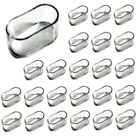Patins ovales en silicone pour pieds de meubles et de table, protection anti-rayures pour sols, 15 x 30 mm, lot de 30