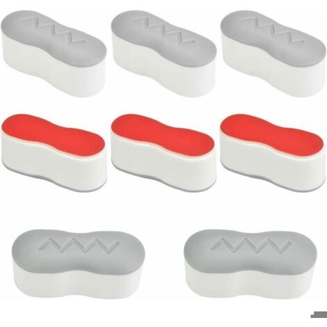 Patins pour Abattant WC - Universel - Rouge - Plastique ABS - TPE - 4.5x2x1.7cm