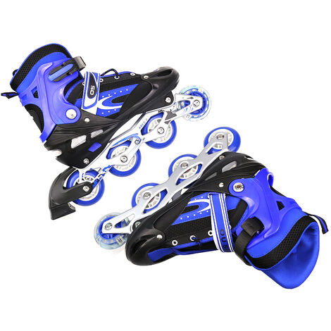 Patins réglables pour enfants taille s（31-34）, pour hommes et femmes Patins réglables pour enfants bleu