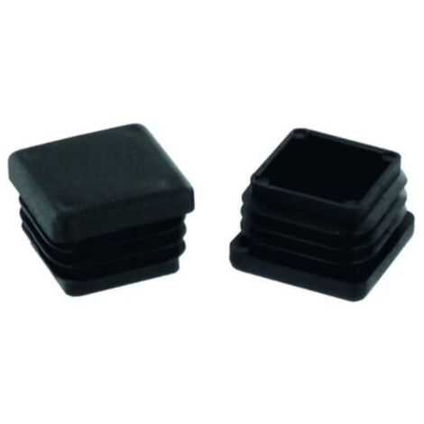 Patins rentrants plastique noir 17x17mm - INVENTIV