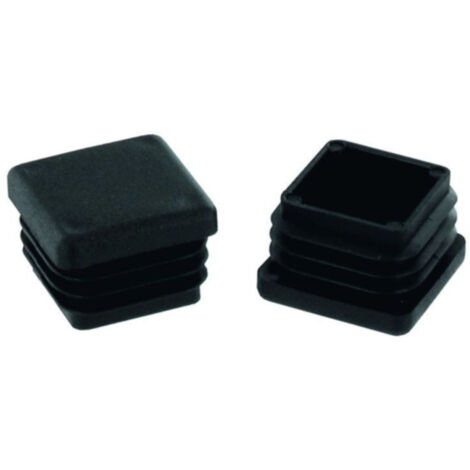 Patins Rentrants Plastique Noir 37x37mm - INVENTIV