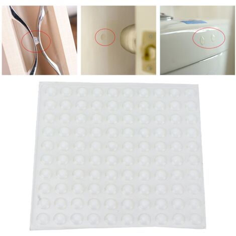 Patins Transparent Antidérapants adhérents pour Tables Chaises Cadres 100Pcs - Tampons Caoutchouc Blocage, Antichoc, Prévention Friction