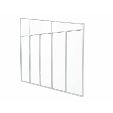 Patio Cover 4 Series Sidewall - Acrylic - L319 x W6.7 x H305 cm - White