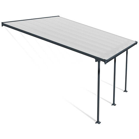 Patio Cover Feria 4M Deep 4X4.2 Clear - Polycarbonate - L425 x W385 x H305 - Grey
