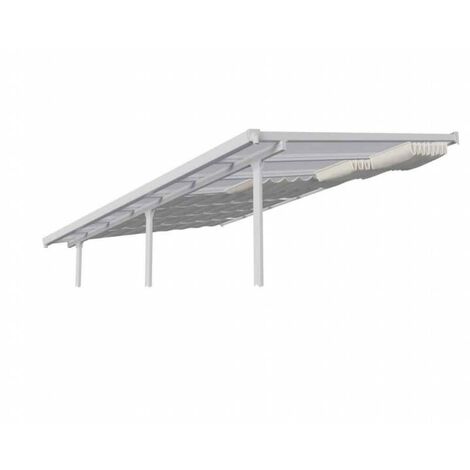 Patio Cover Roof Blinds 3 x 4.25 - L290 x W54 cm - White