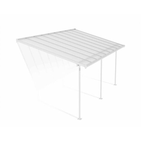 Patio Cover Sierra 3X5.46 Clear - Polycarbonate - L555 x W299 x H305 - White