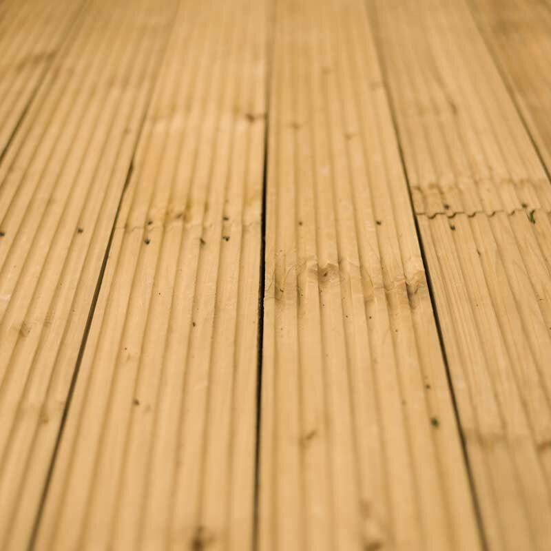 Forest Garden - Patio Deck Board - 28mm x 120mm x 2.4m - Pack of 10