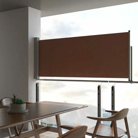 main image of "Patio Retractable Side Awning 100x300 cm Brown33575-Serial number"