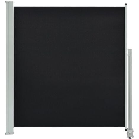 Patio Retractable Side Awning 140 x 300 cm Black vidaXL