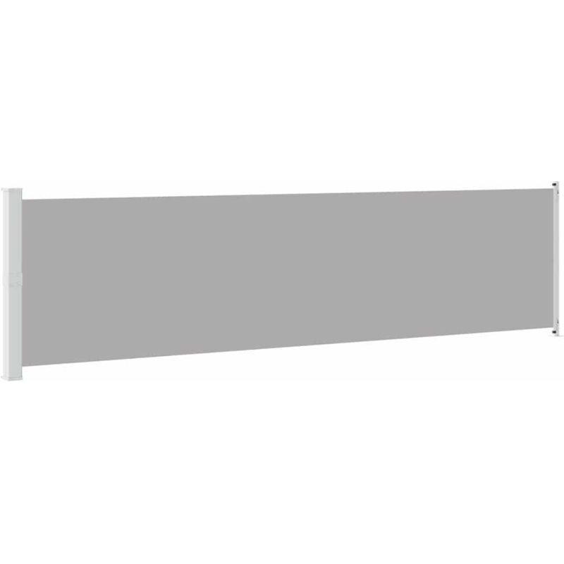 Patio Retractable Side Awning 600x160 Cm Grey Vidaxl