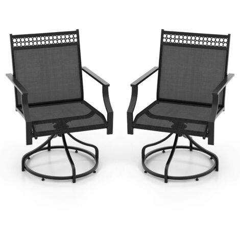 Patio Swivel Dining Chairs Set of 2 Patio Chairs Outdoor Bistro Chairs
