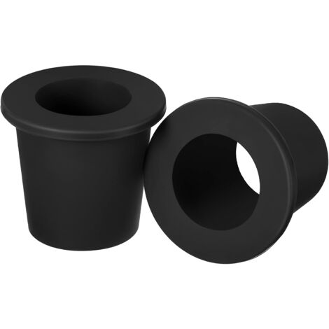 TIGREZY Patio Table Umbrella Hole Ring Stabilizer Sleeve for 2 to 2.5 Inch Patio Table Hole and 1.5 Inch or Umbrella Pole Adapter (Black, 2 Pieces)