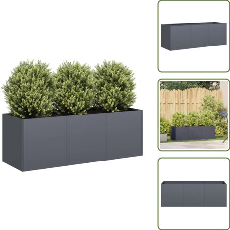 Patio - vidaXL Fioriera Antracite 120x40x40 cm Acciaio laminato a freddo - Fioriera in acciaio