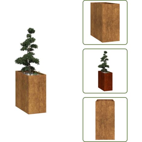 Patio - vidaXL Jardinera oxidada 40x80x80 cm acero corten - Balcones