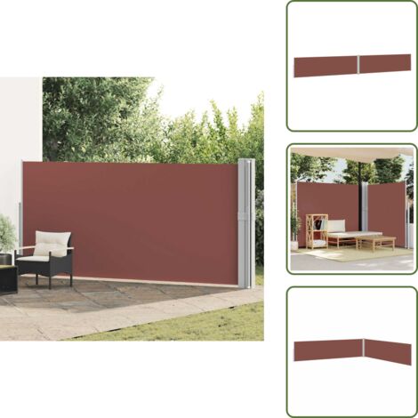 Patio - vidaXL Tenda Laterale Retrattile per Patio 170x1200 cm Marrone - Balcone